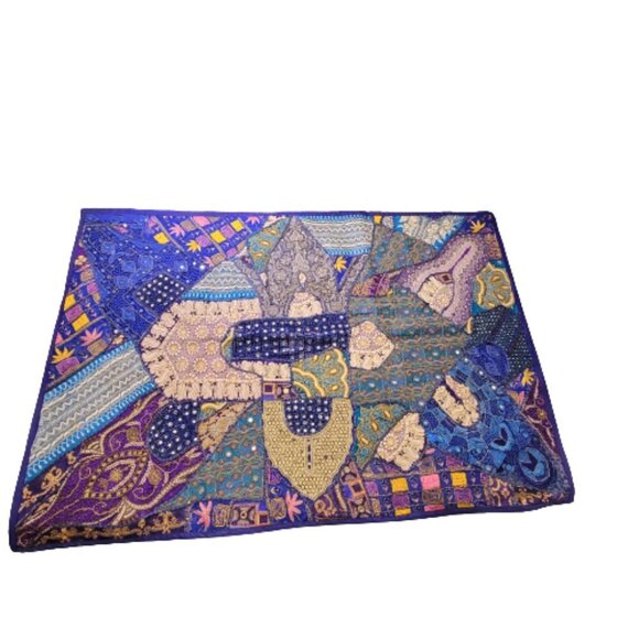 Blue Beaded tapestry Large 39x58 - Picture 1 of 13
